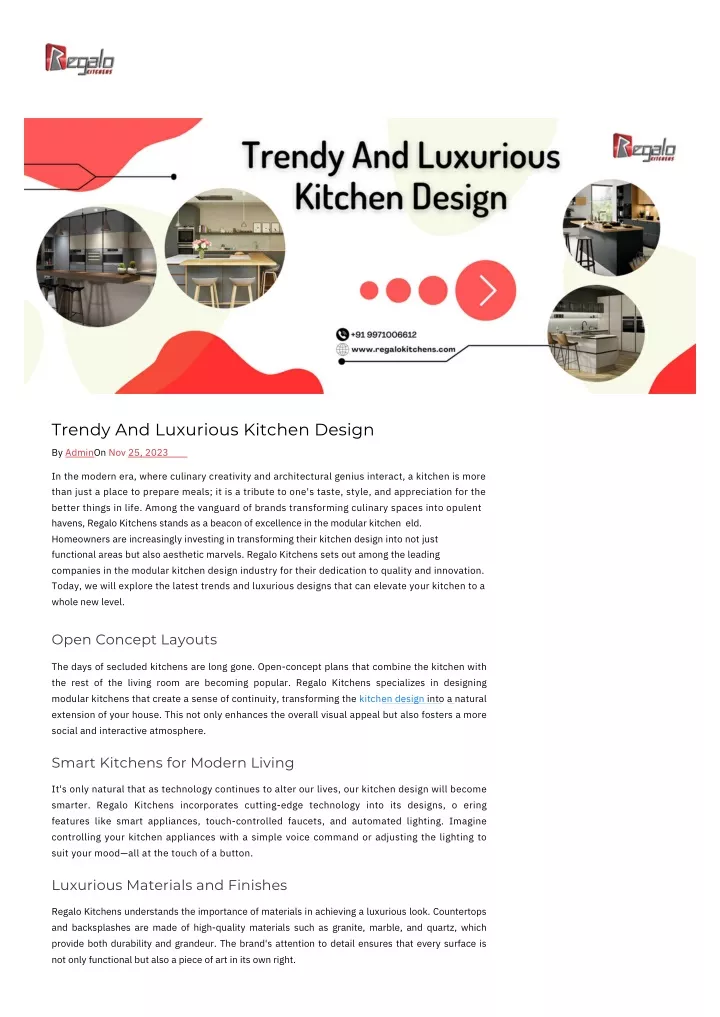 trendy and luxurious kitchen design