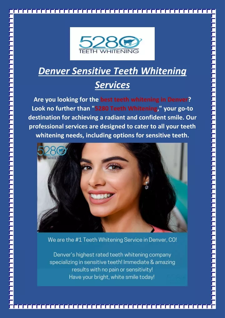 denver sensitive teeth whitening services