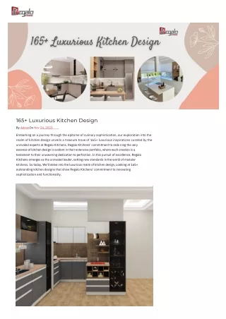 165 luxurious kitchen design