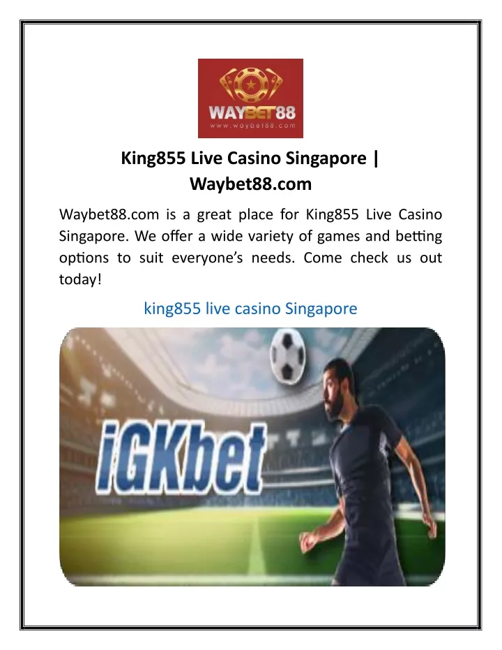 king855 live casino singapore waybet88 com