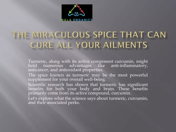 the miraculous spice that can cure all your ailments