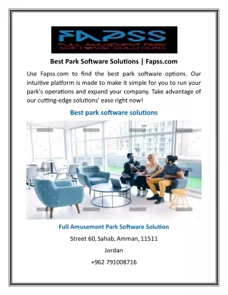 Best Park Software Solutions