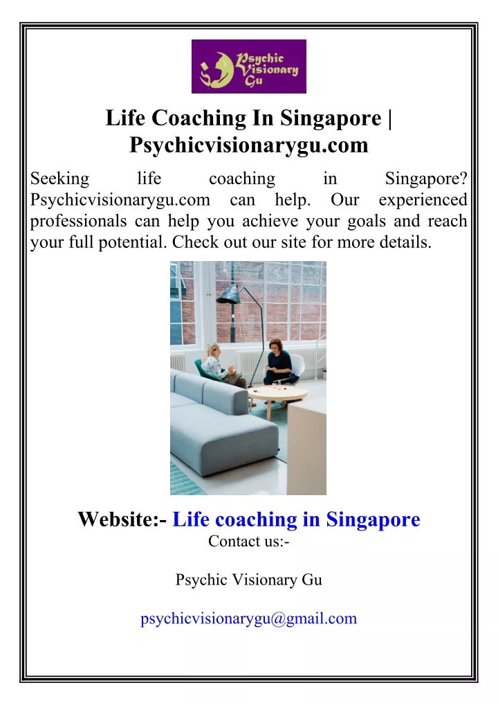 life coaching in singapore psychicvisionarygu com