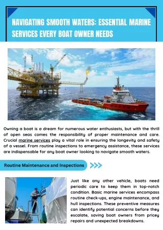 Expertise in Marine Solutions and Support