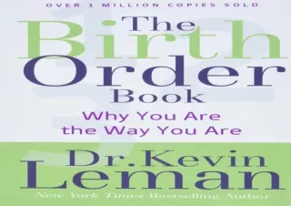 PDF/Read❤️ The Birth Order Book: Why You Are the Way You Are