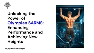 Unlocking the Power of Olympian SARMS