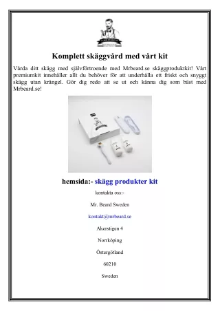 Komplett skäggvård med vårt kit