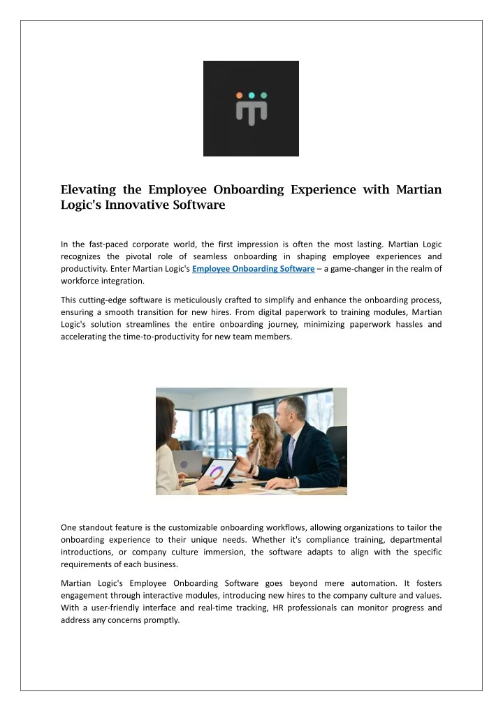elevating the employee onboarding experience with