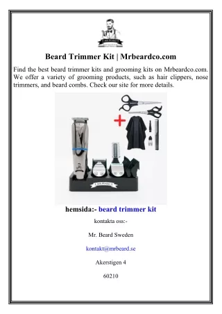 Beard Trimmer Kit  Mrbeardco.com