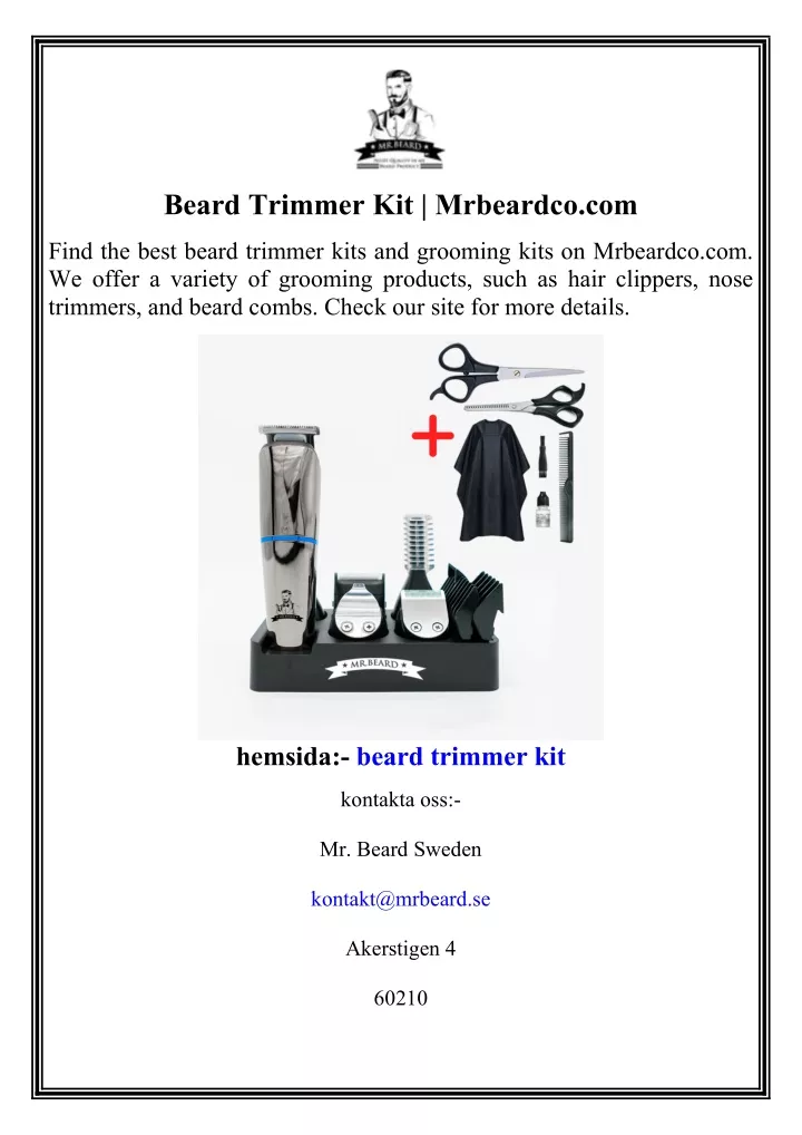 beard trimmer kit mrbeardco com