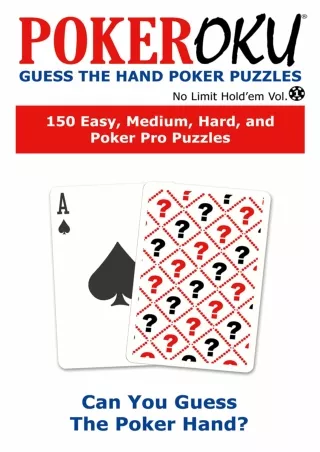 $⚡PDF$/√READ❤/✔Download⭐ Pokeroku Guess the Hand Poker Puzzles: No Limit Hold'em Volume 1