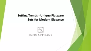 setting trends - unique flatware sets for modern elegance