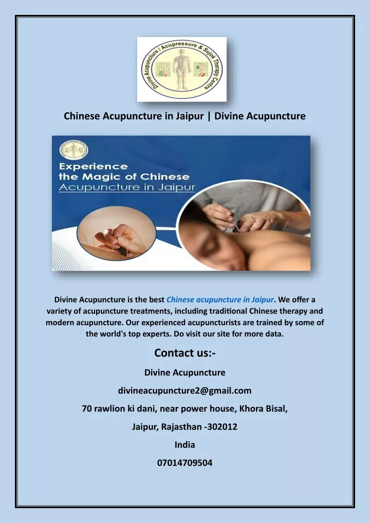 chinese acupuncture in jaipur divine acupuncture
