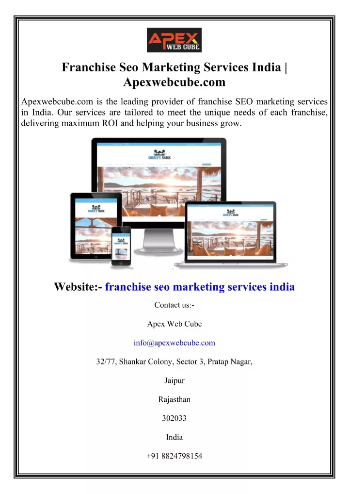 franchise seo marketing services india