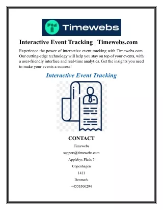 Interactive Event Tracking  Timewebs