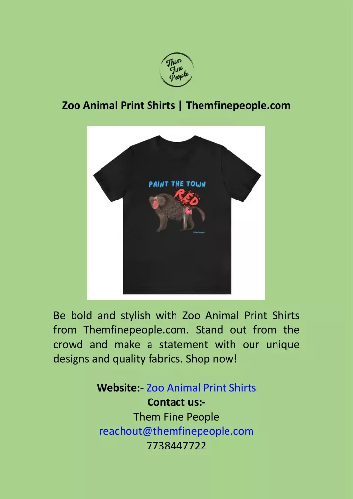 zoo animal print shirts themfinepeople com