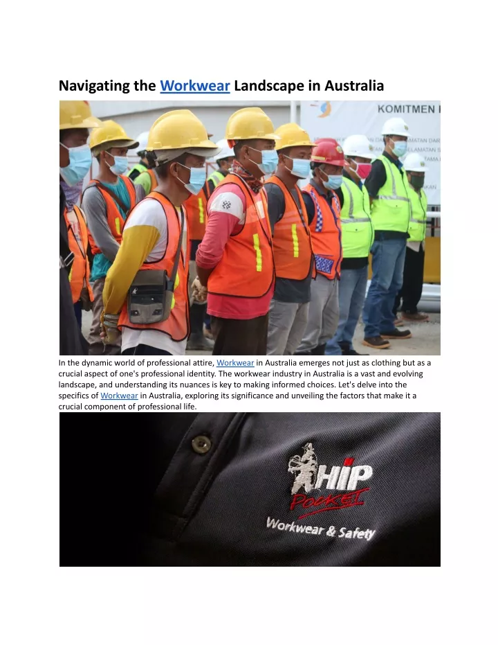 PPT - Nov. 28, 2023 - Navigating the Workwear Landscape in Australia PowerPoint Presentation 