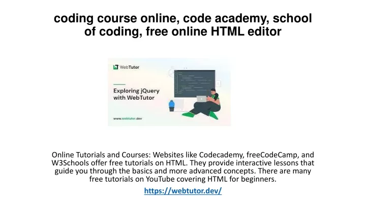 PPT - coding course online, code academy, school of coding, free online ...