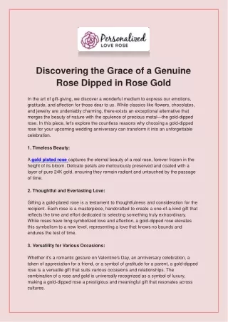 Discovering the Grace of a Real Rose Dipped in Rose Gold