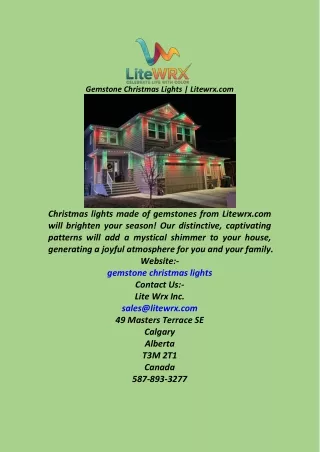 Gemstone Christmas Lights  Litewrx.com