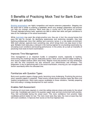 5 Benefits of Practicing Mock Test for Bank Exam Write an article (1)
