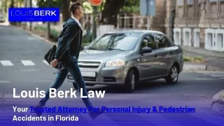 Trusted Attorney For Personal Injury & Pedestrian Accidents in Florida