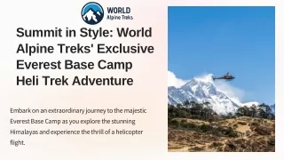 Adventurous Everest base Came Heli Trek | Choose at World Alpine Treks
