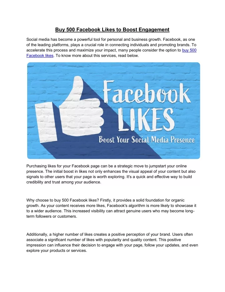 buy 500 facebook likes to boost engagement