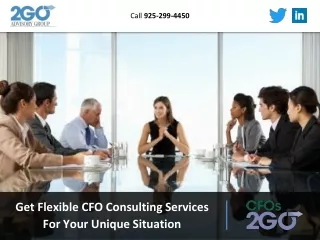Get Flexible CFO Consulting Services For Your Unique Situation