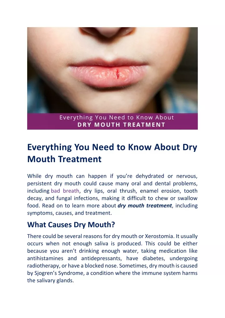 everything you need to know about dry mouth