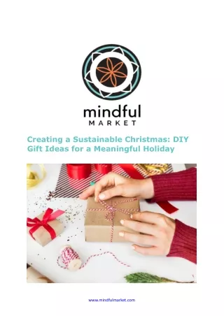 DIY Sustainable Christmas Gift Ideas for a Meaningful Holiday