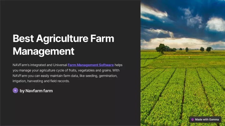 best agriculture farm management