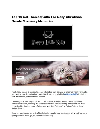 Top 10 Cat Themed Gifts For Cozy Christmas_ Create Meow-rry Memories