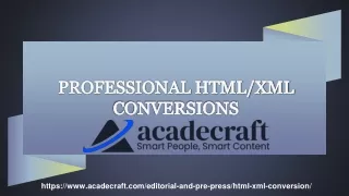 professional html xml conversions