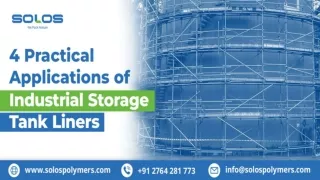 4 Practical Applications of Industrial Storage Tank Liners | Solos Polymers