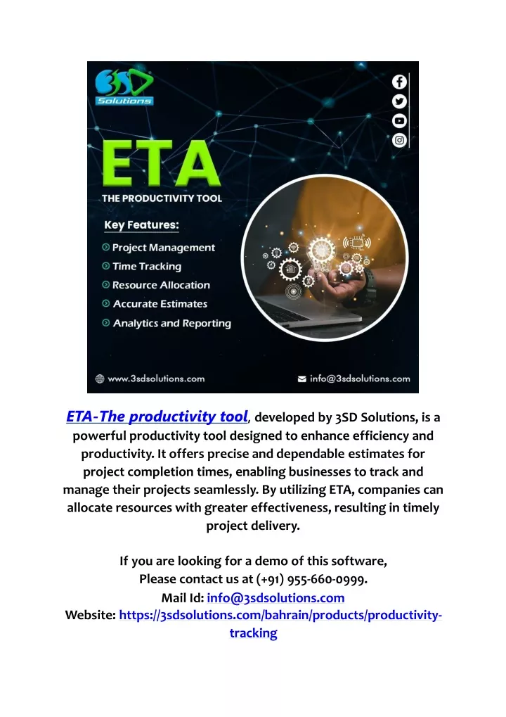 eta the productivity tool developed