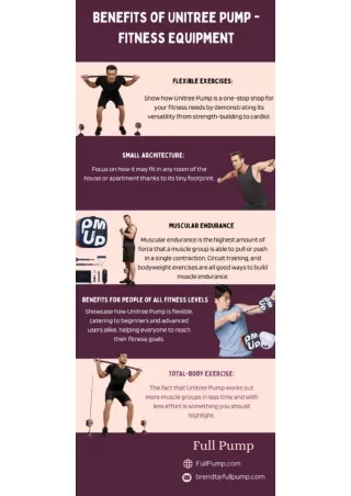 Benefits of Unitree Pump - Fitness Equipment