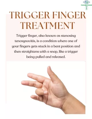 Natural Cure for Trigger Finger Treatment