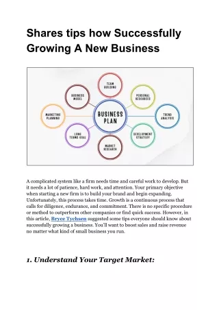 shares tips how successfully growing