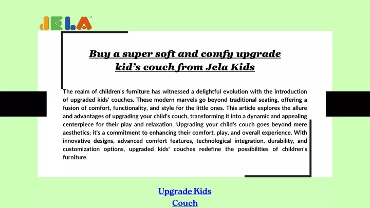 buy a super soft and comfy upgrade kid s couch