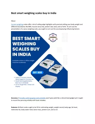 Best smart weighing scales buy in India