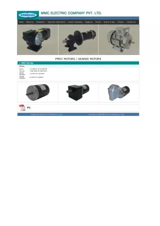 PMDC MOTORS/ D63 Series Exporters mumbai