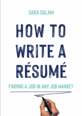 Ebook❤️(download)⚡️ How to Write a Résumé: Finding a Job in Any Job Market