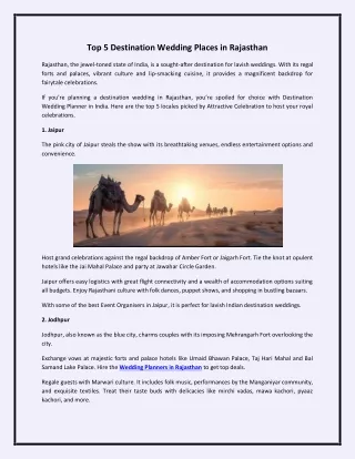top 5 destination wedding places in rajasthan