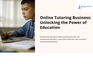 Unlock the Power of Education with an Online Tutoring Business