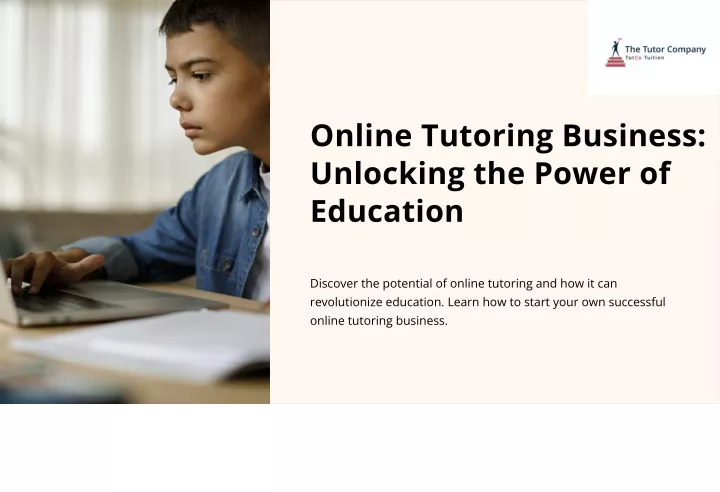 online tutoring business unlocking the power