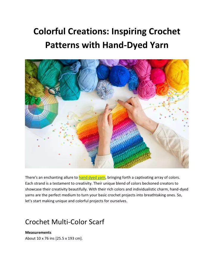 colorful creations inspiring crochet patterns