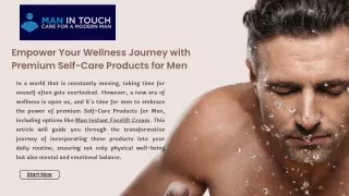 Empower Your Wellness Journey with Premium Self-Care Products for Men