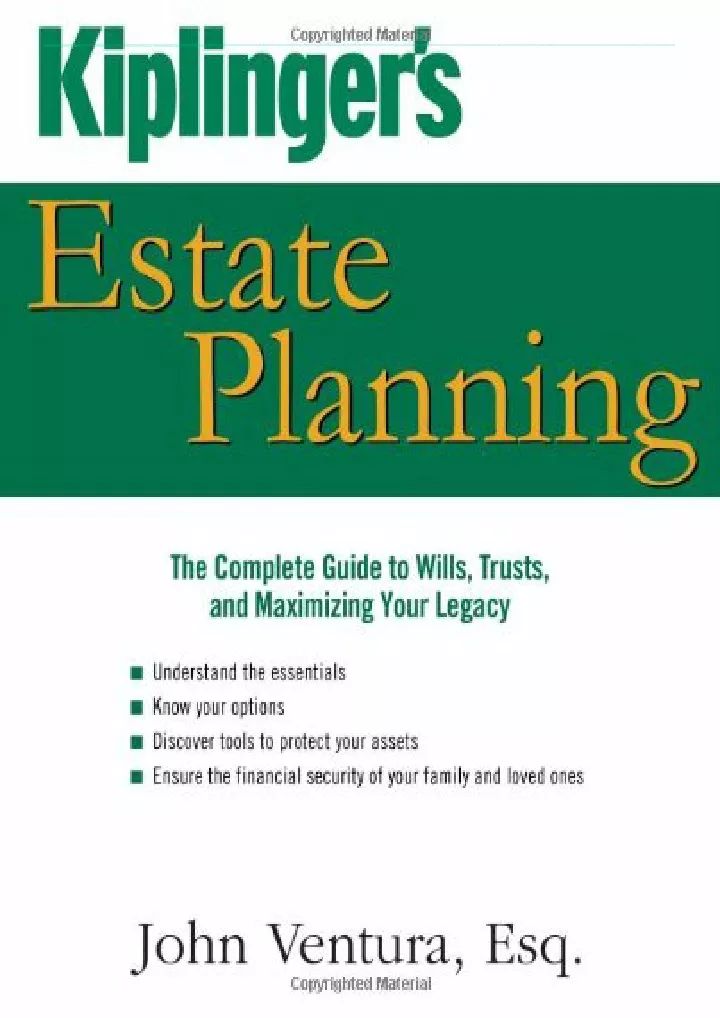 pdf read download kiplinger s estate planning