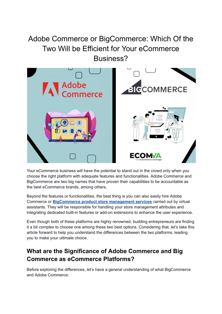 adobe commerce or bigcommerce which